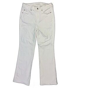 Chicos Size 1.5 (10) Womens Jeans Define Me Flare White High Rise Stretch